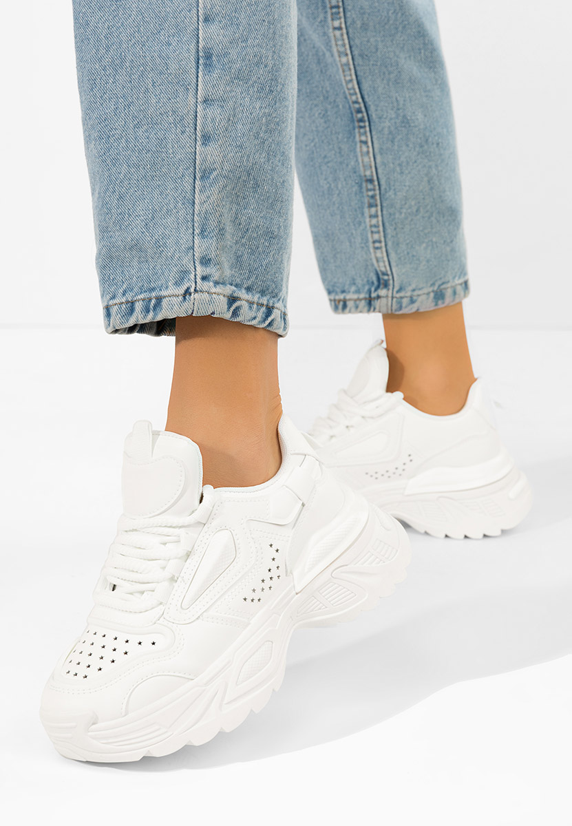 Cникърси на платформа Dorathy бели