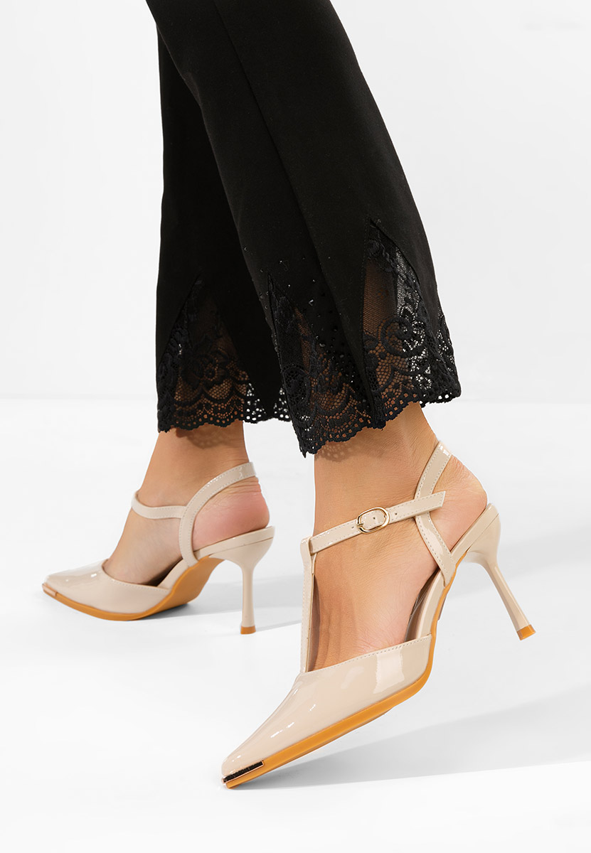 Обувки на ток Evenia бежов