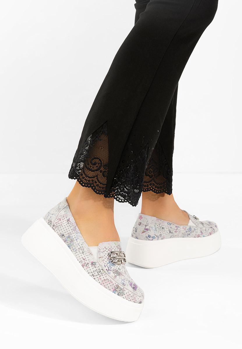 Дамски мокасини естествена кожа Brinleya многоцветен