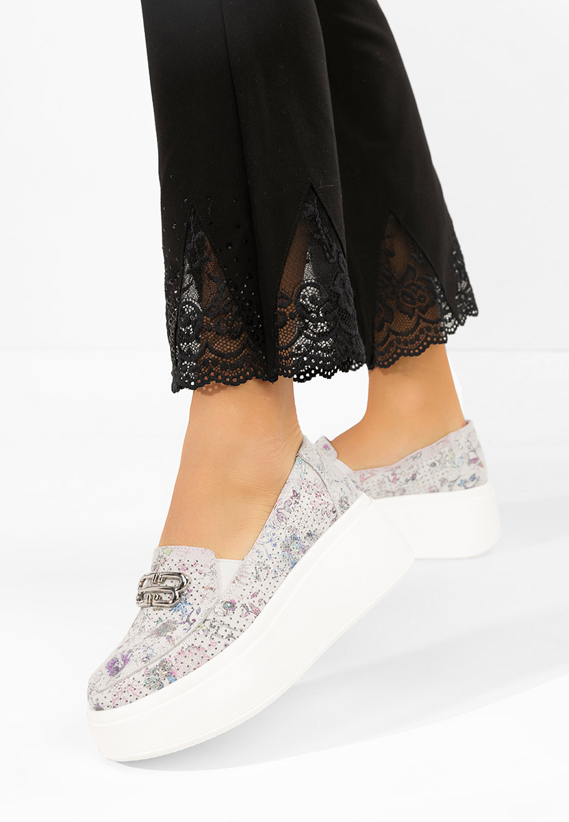 Дамски мокасини естествена кожа Brinleya многоцветен