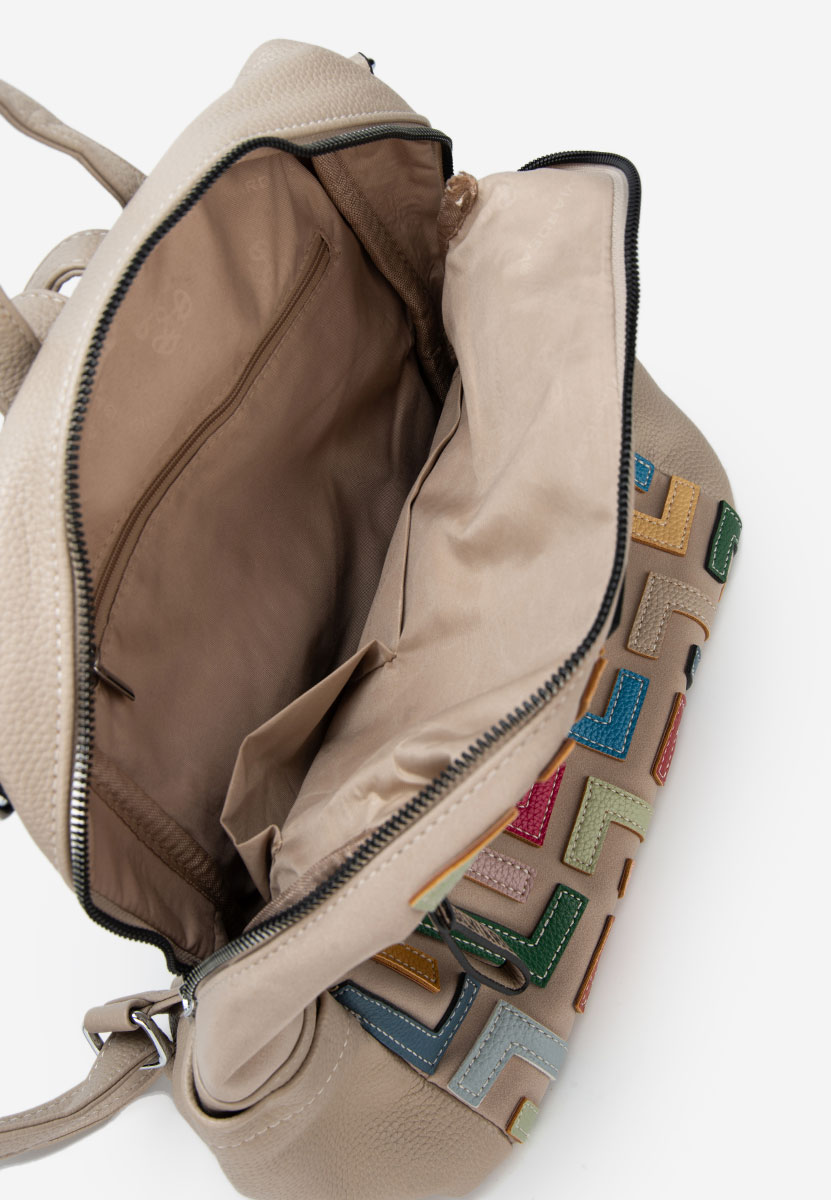 Дамски раница Silvia Rosa 6129 V2 бежова