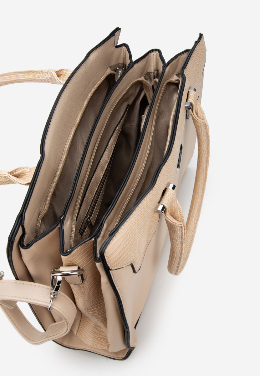 Дамски офис чанта Silvia Rosa 6939 бежова