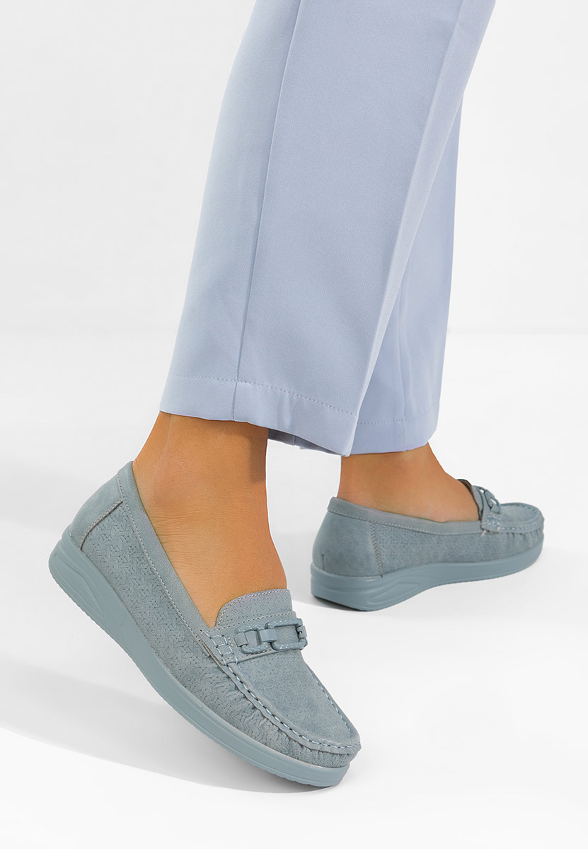 Дамски мокасини Ansleya син