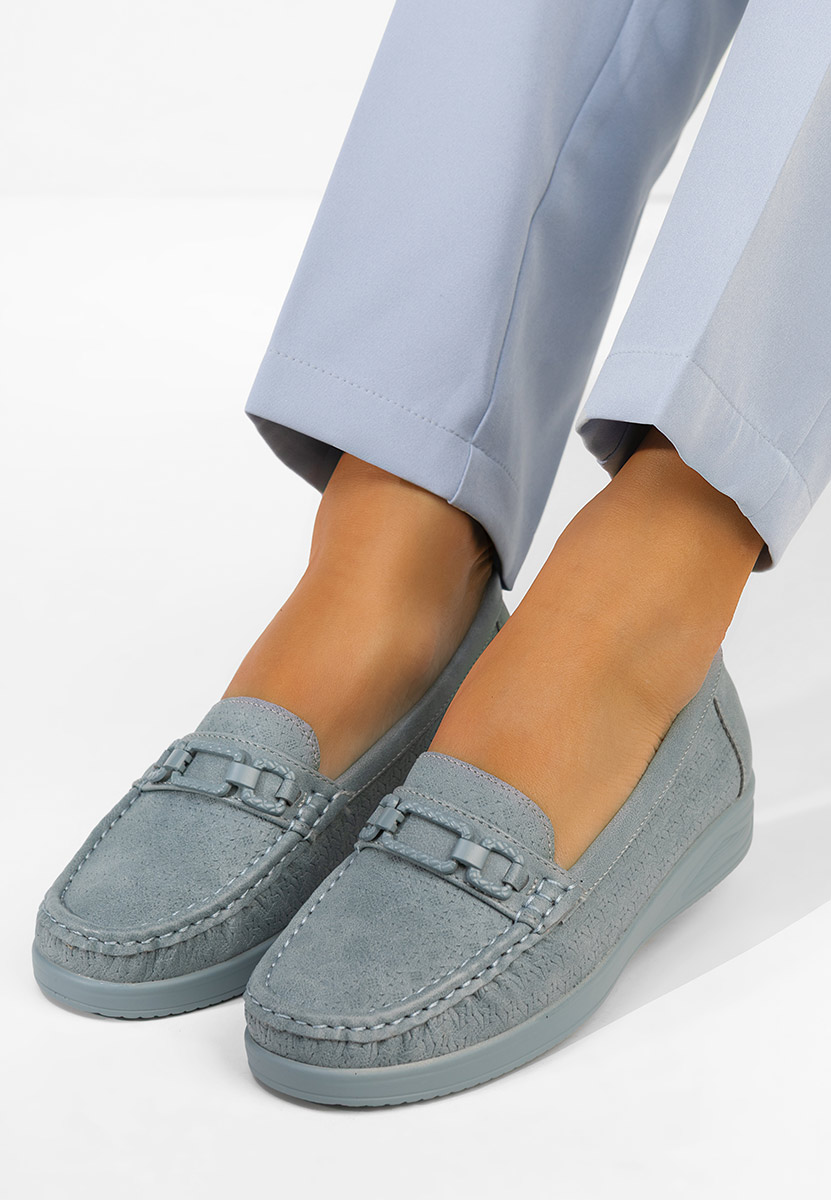 Дамски мокасини Ansleya син