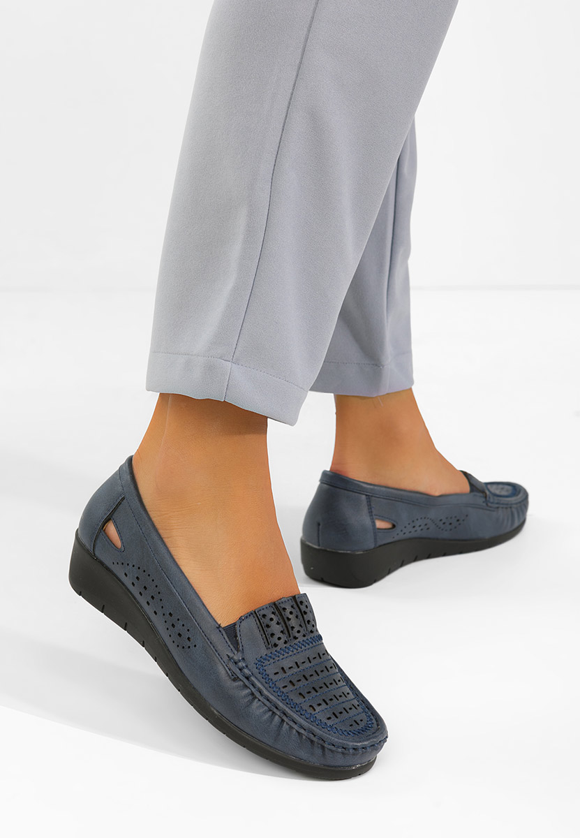 Дамски мокасини Genovia военно син
