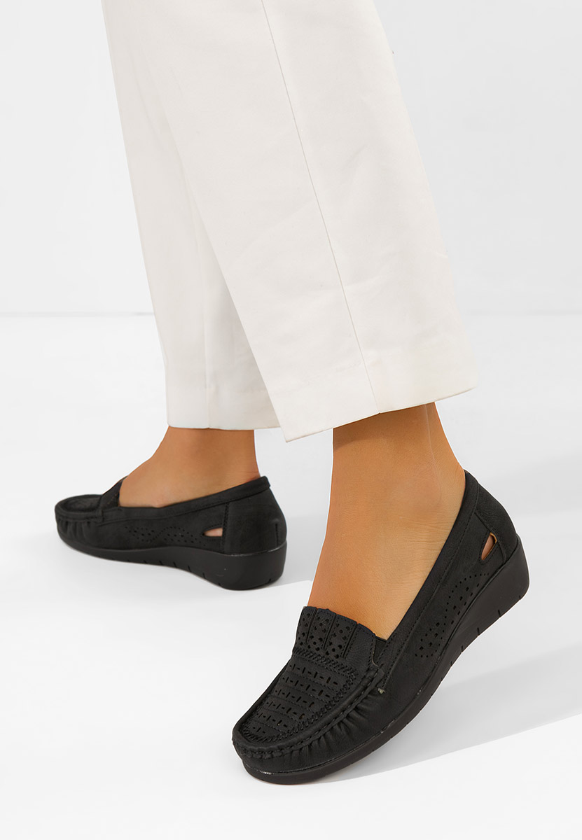 Дамски мокасини Genovia черни