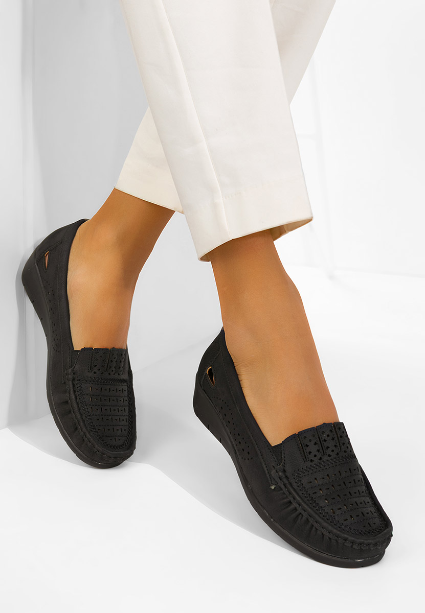 Дамски мокасини Genovia черни