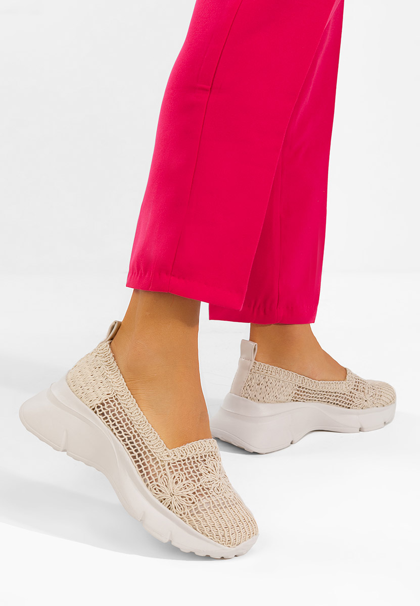 Дамски мокасини Offelia бежов