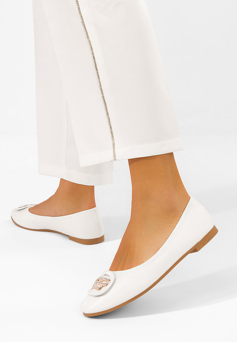 Дамски балерини Bedya бели