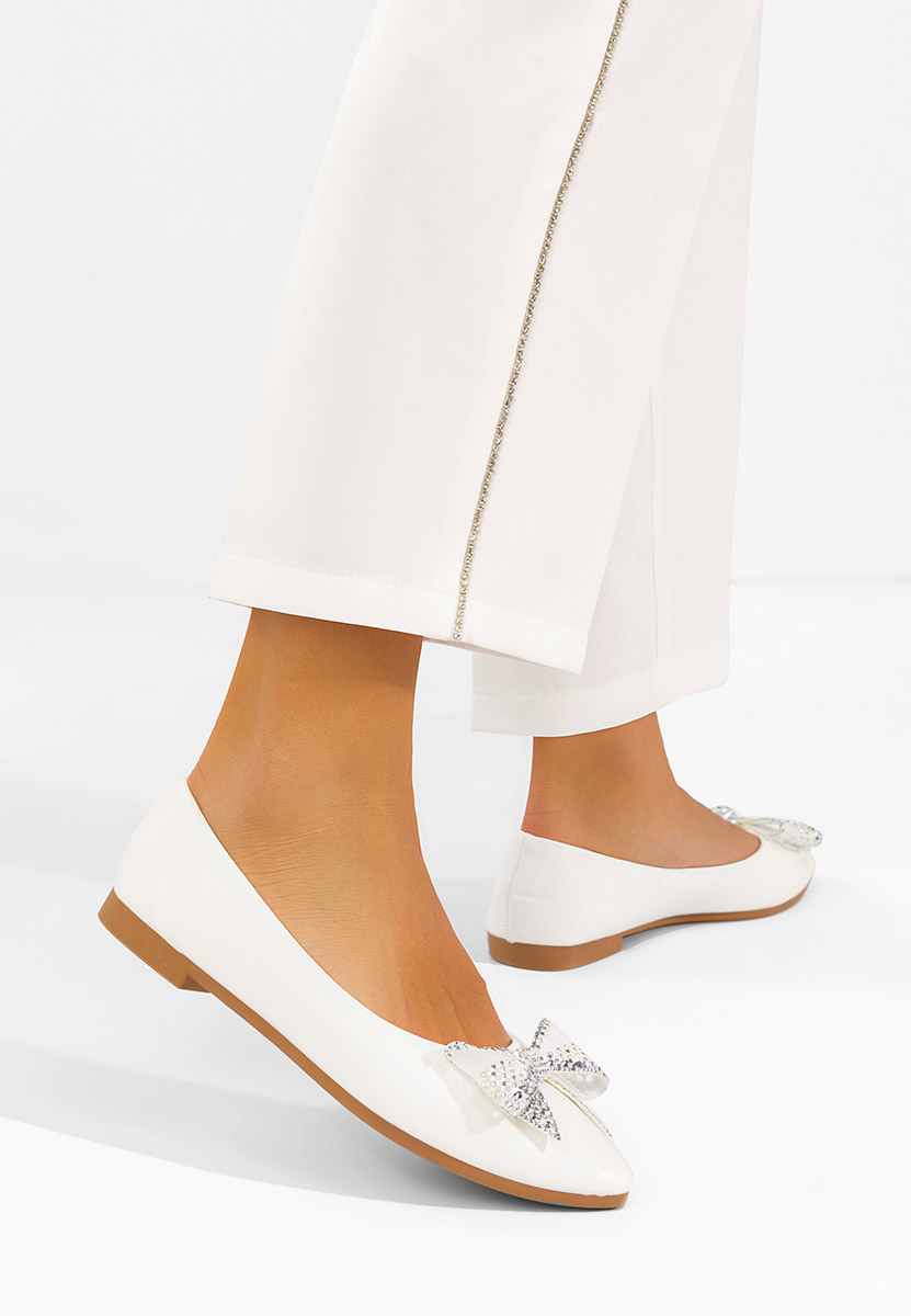 Дамски балерини Marva бели