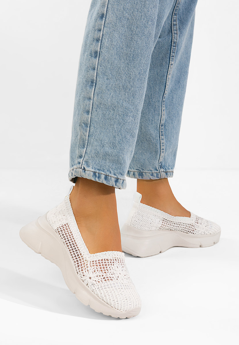 Дамски мокасини Offelia бели