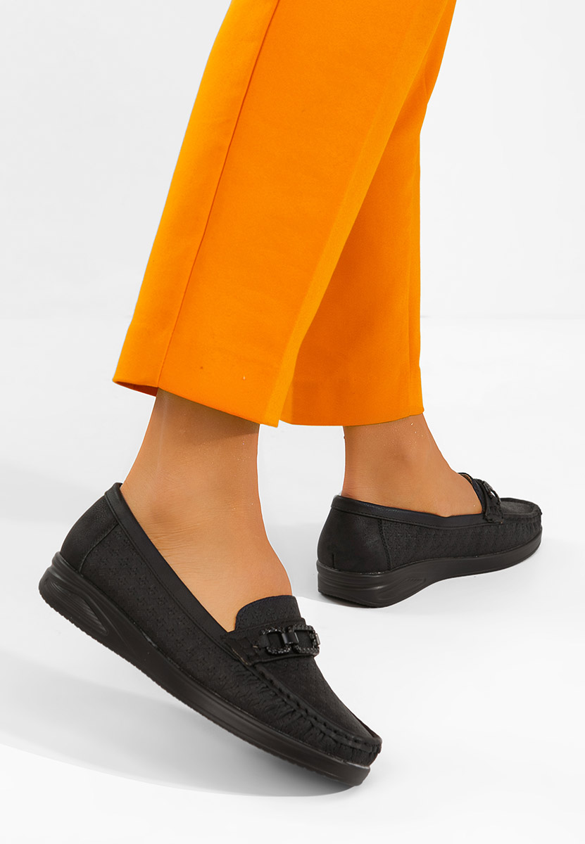 Дамски мокасини Ansleya черни