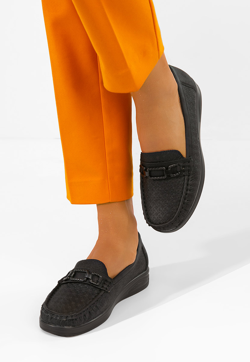 Дамски мокасини Ansleya черни