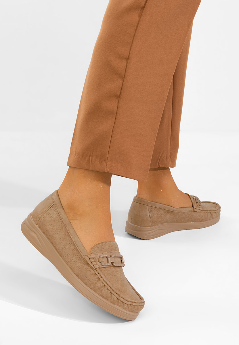 Дамски мокасини Ansleya каки