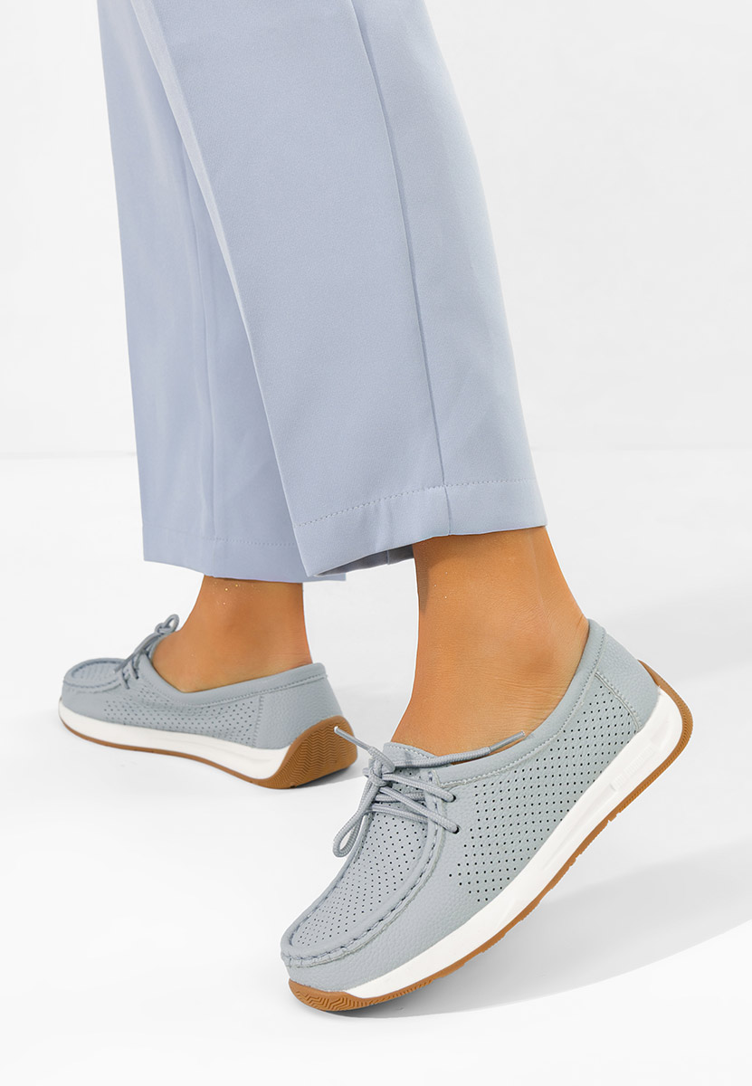 Дамски мокасини Kaliana син