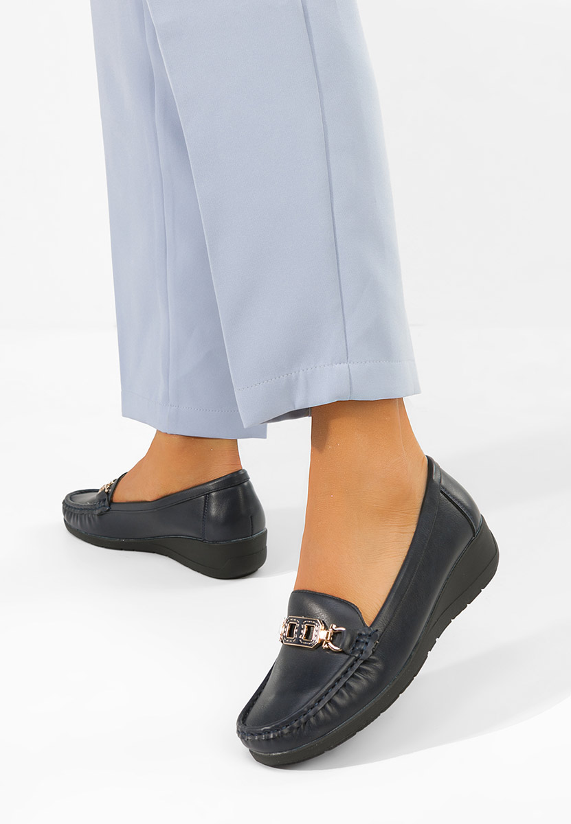 Дамски мокасини Varalia военно син