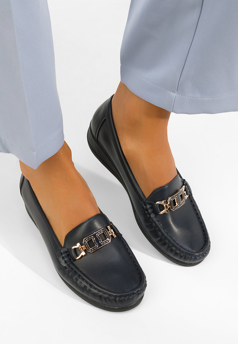 Дамски мокасини Varalia военно син