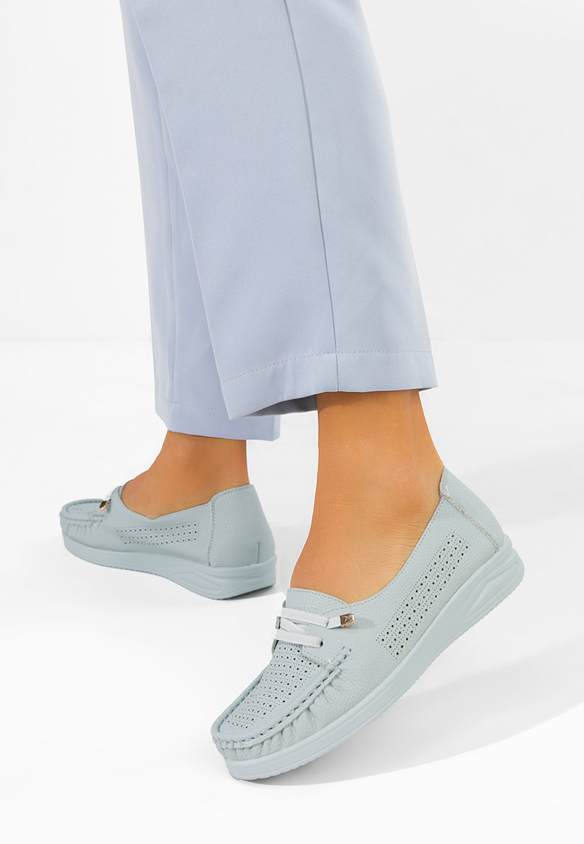 Дамски мокасини Samiera син