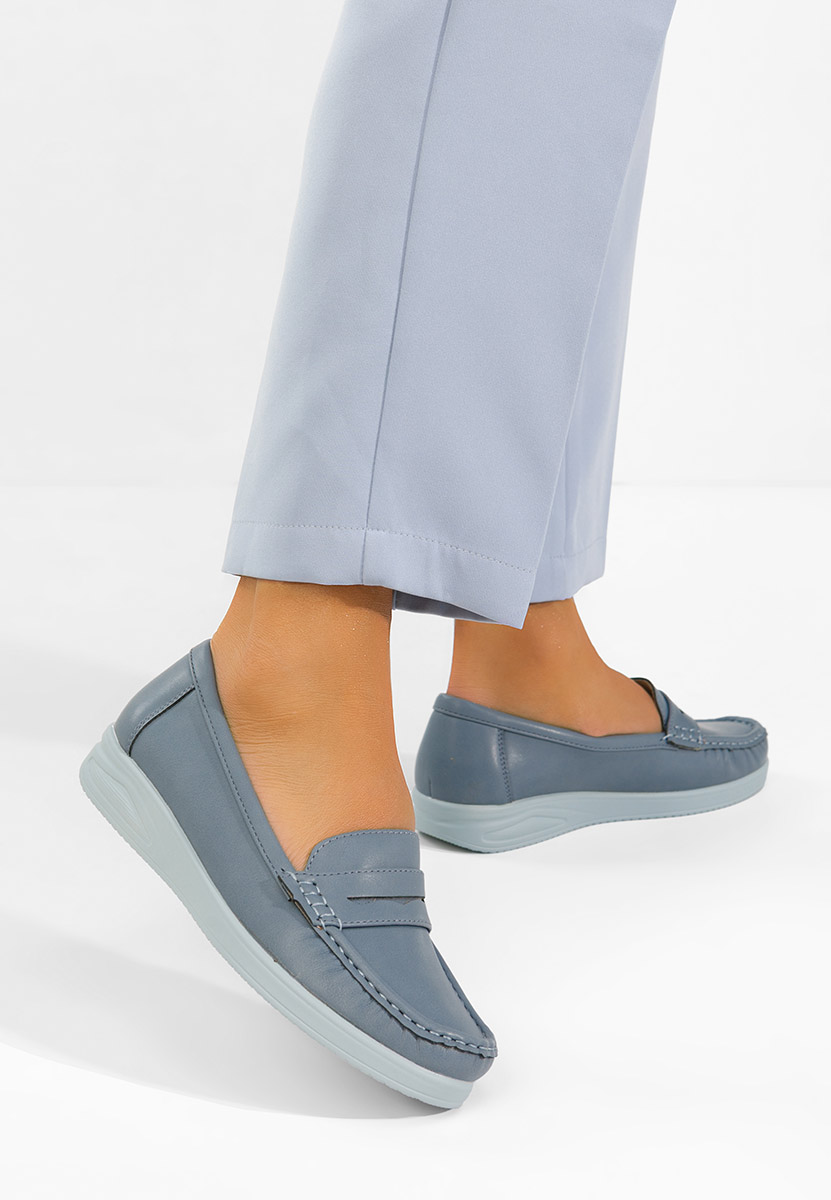 Дамски мокасини Elesya син