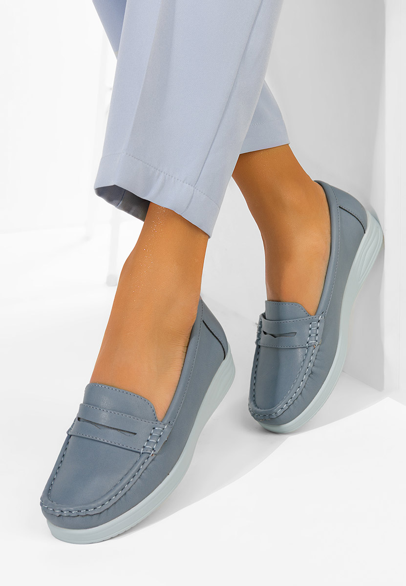 Дамски мокасини Elesya син
