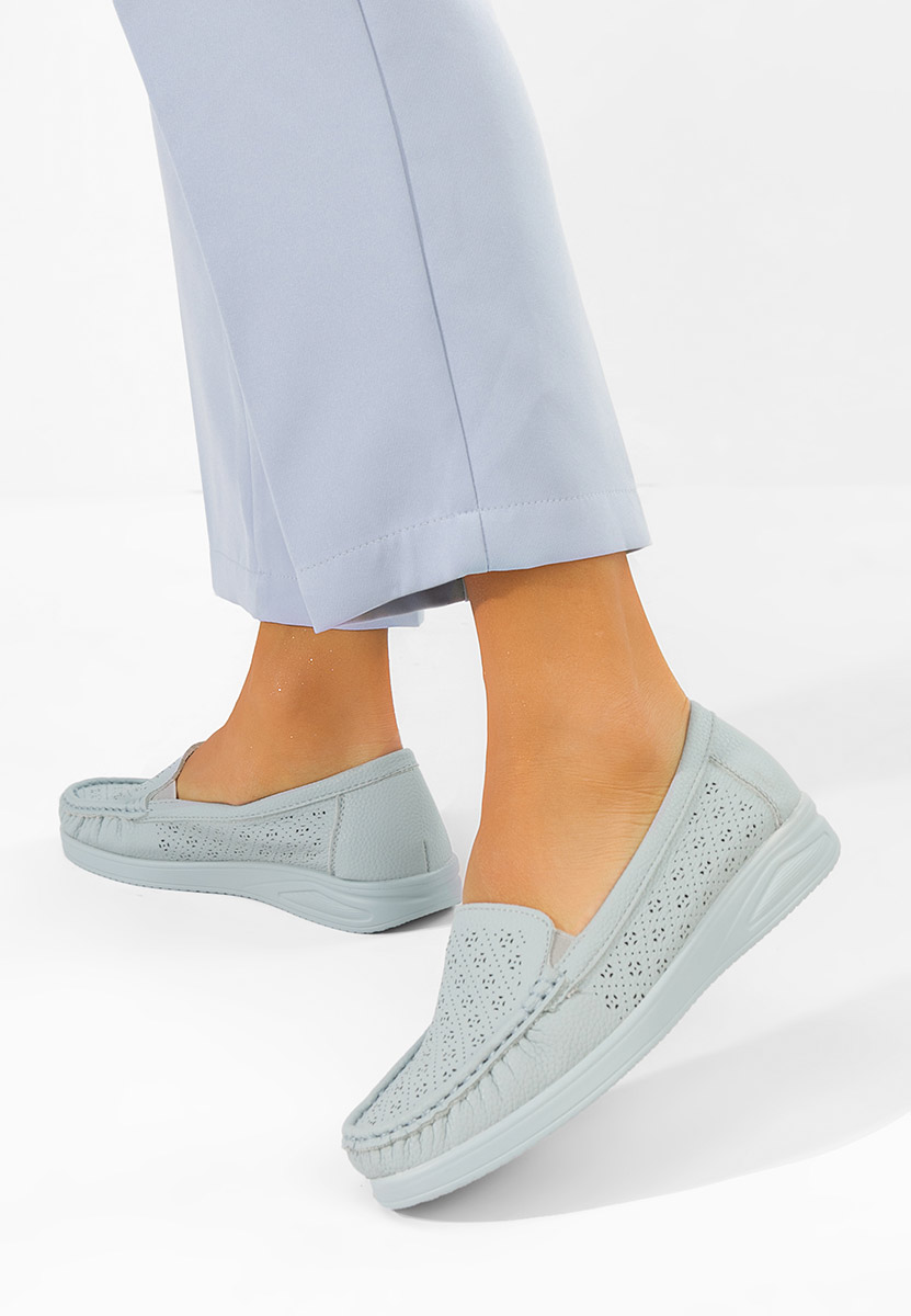 Дамски мокасини Valelia син