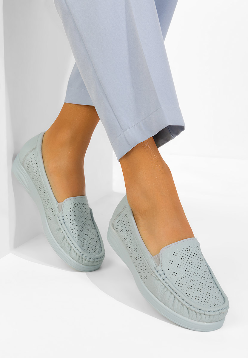 Дамски мокасини Valelia син