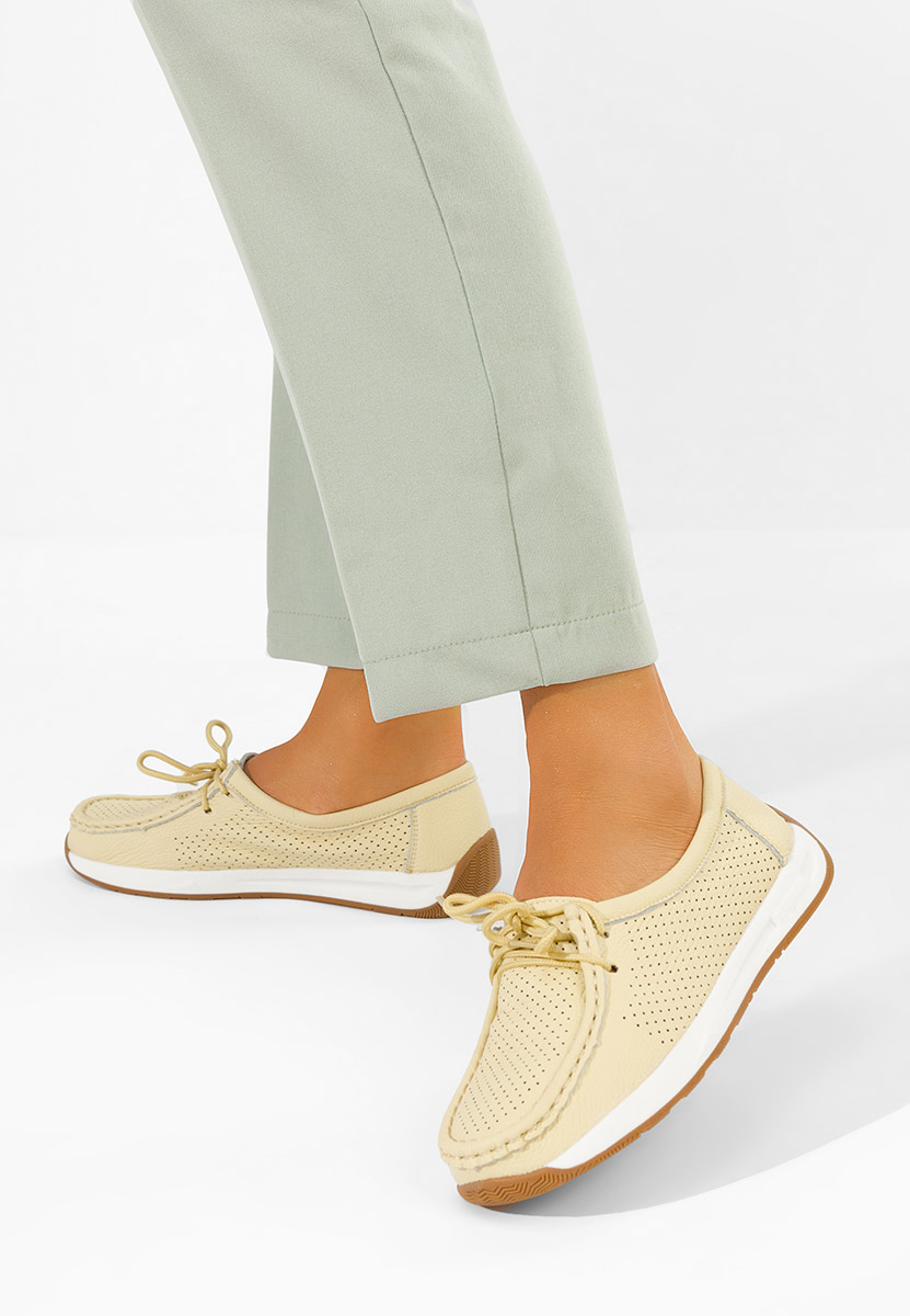 Дамски мокасини Kaliana жълт