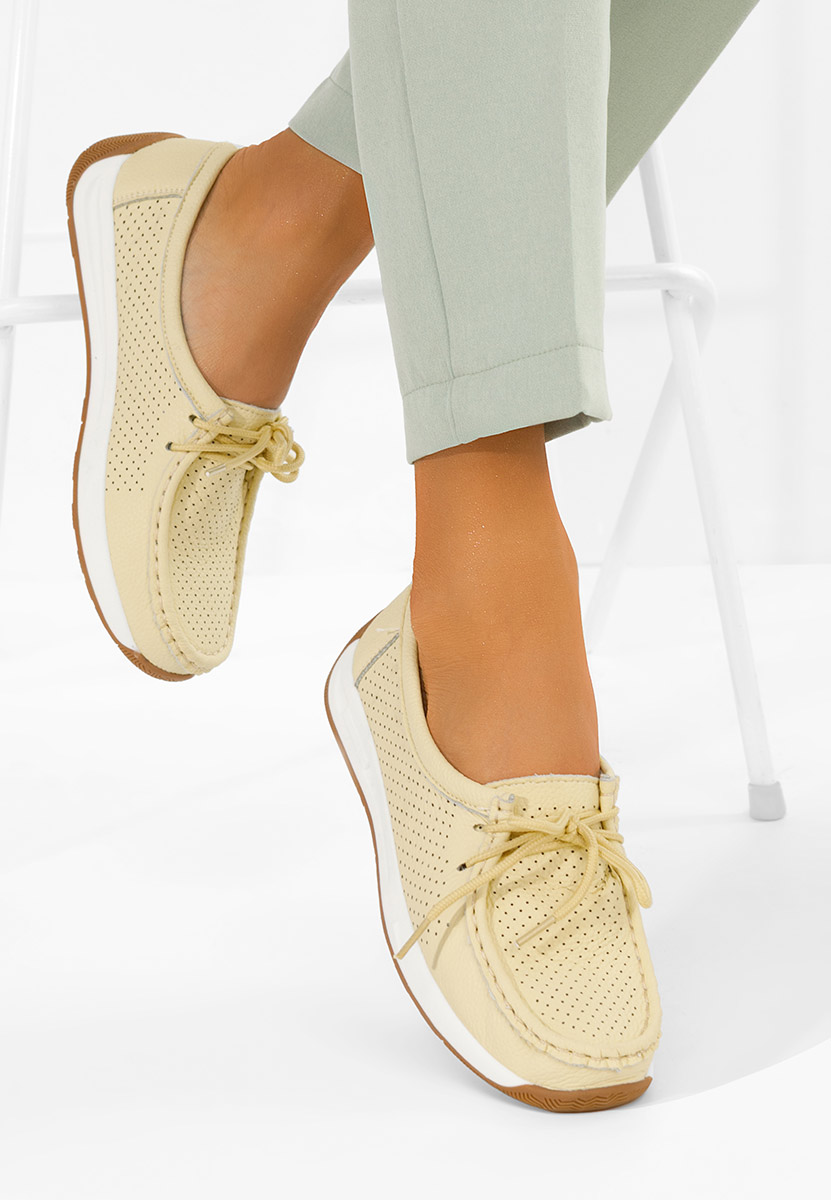 Дамски мокасини Kaliana жълт