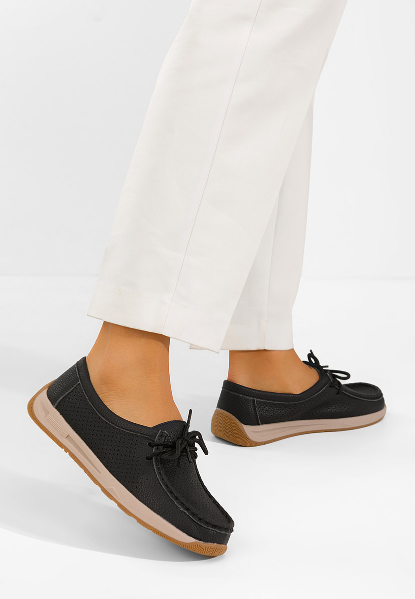 Дамски мокасини Kaliana черни