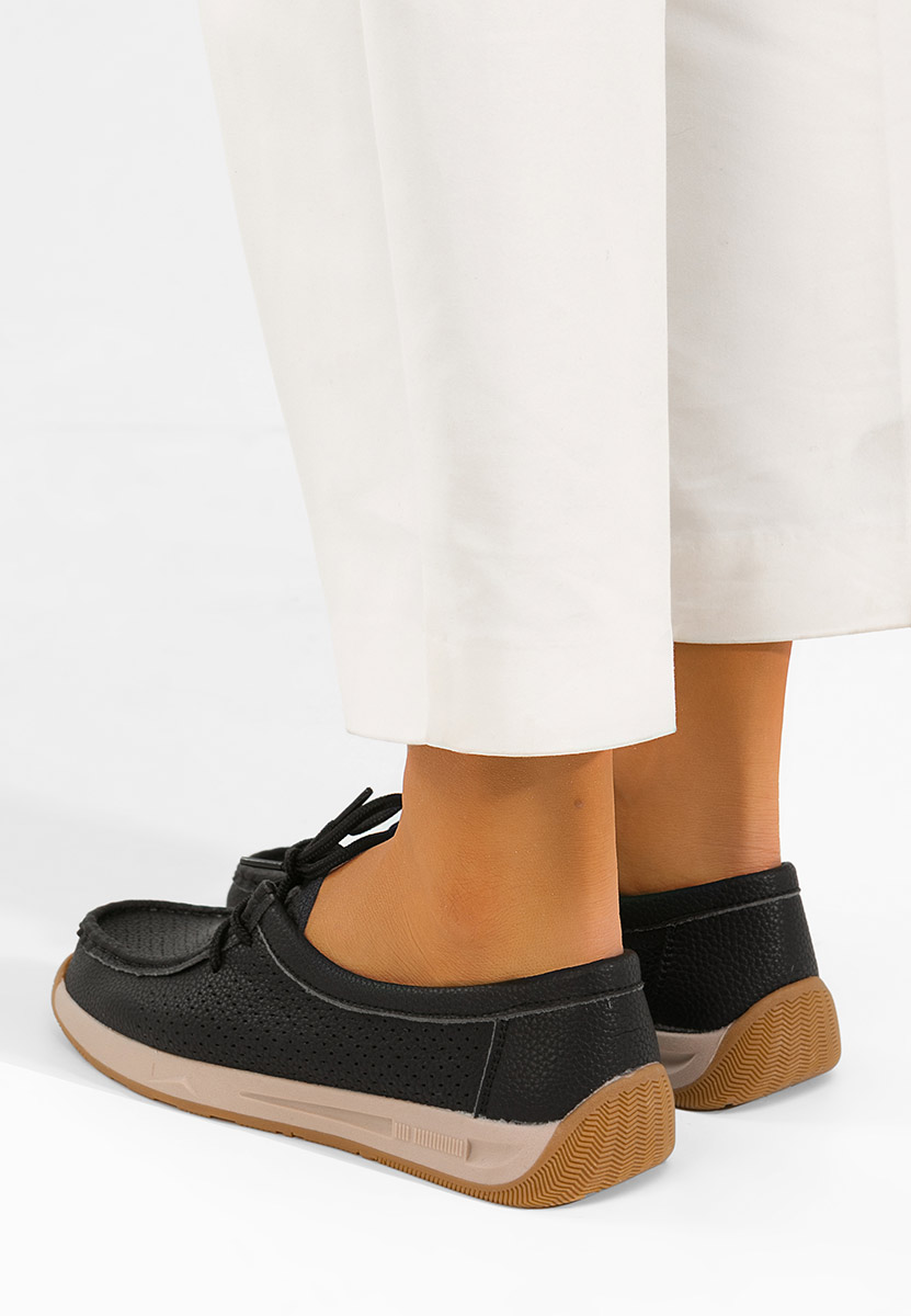 Дамски мокасини Kaliana черни