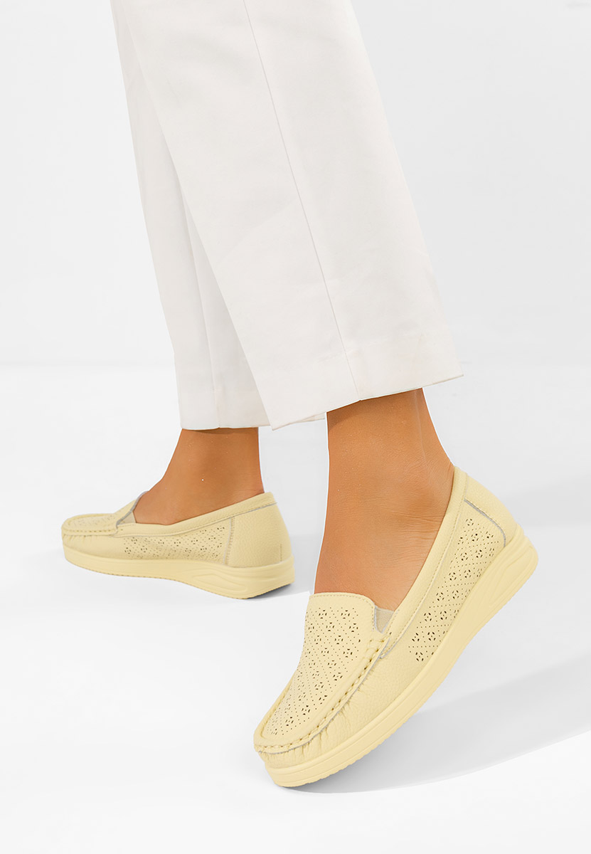 Дамски мокасини Valelia жълт