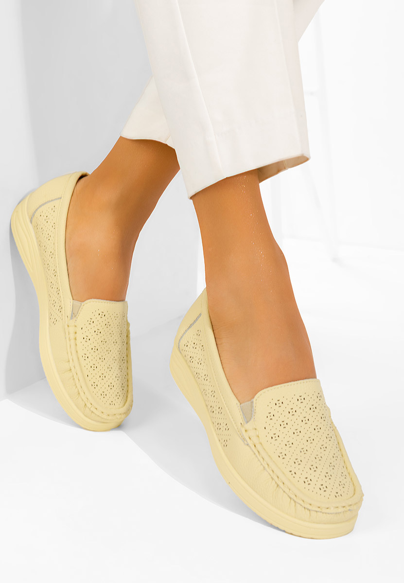 Дамски мокасини Valelia жълт