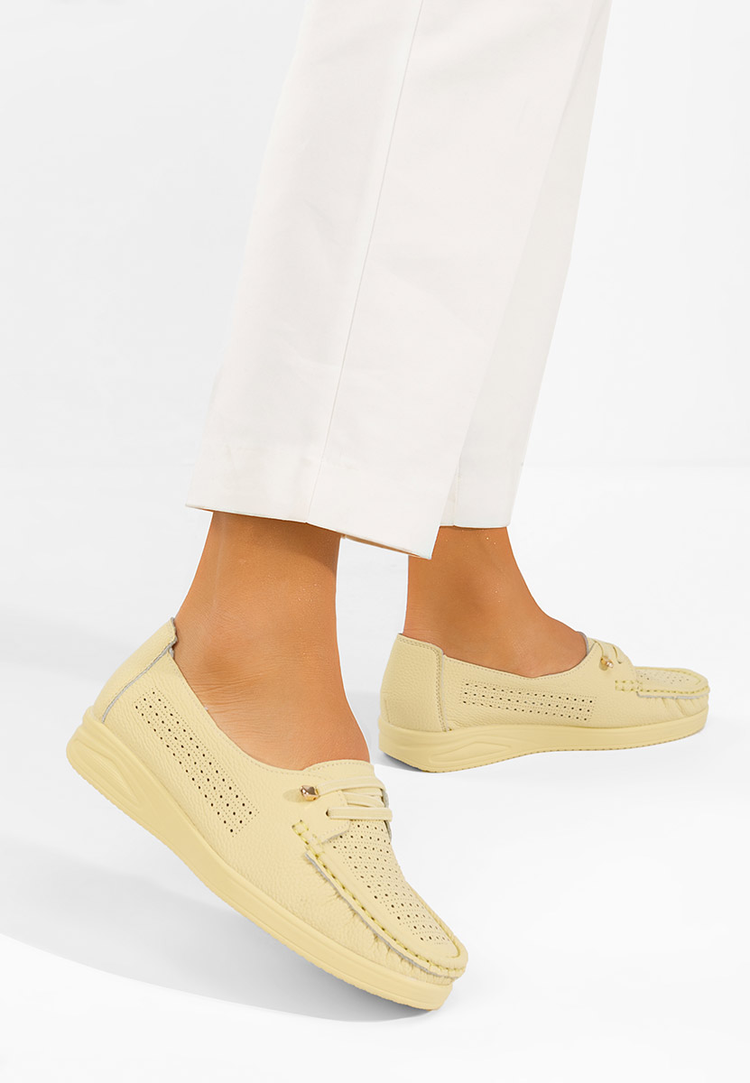 Дамски мокасини Samiera жълт