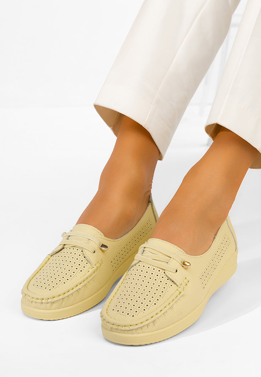 Дамски мокасини Samiera жълт