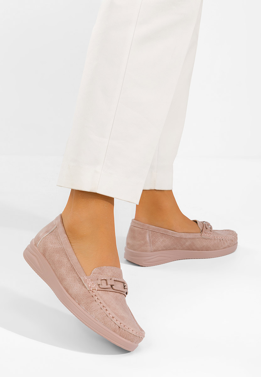 Дамски мокасини Ansleya розов