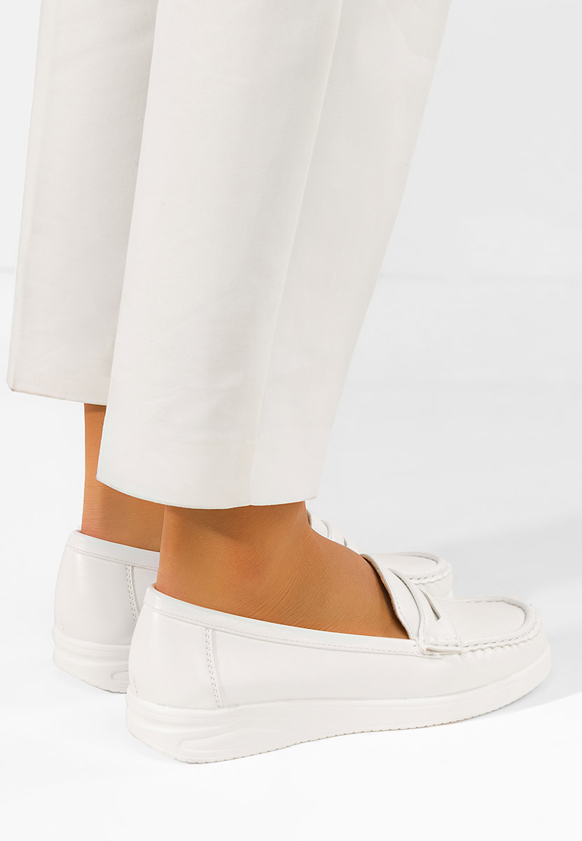Дамски мокасини Elesya бели