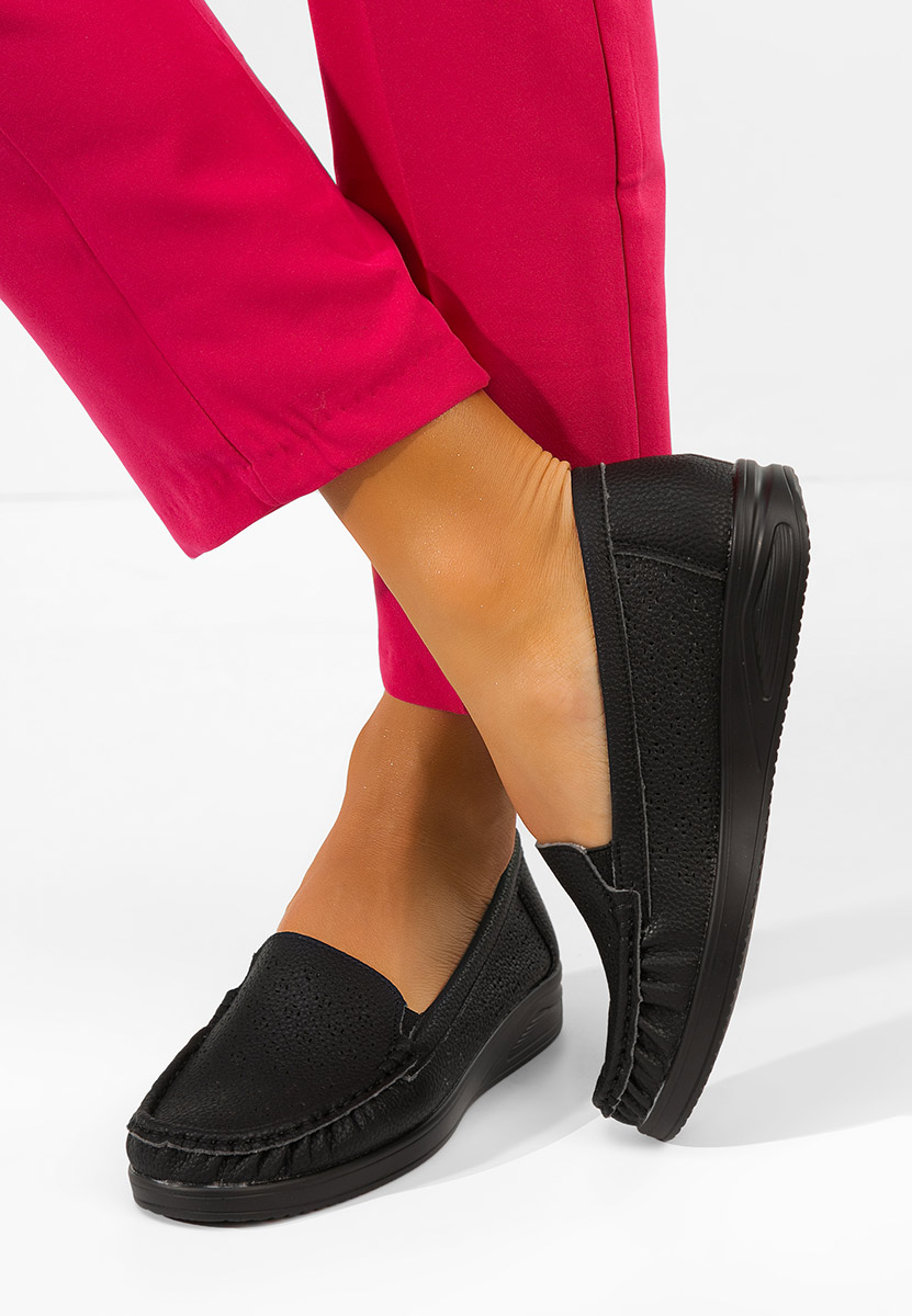 Дамски мокасини Valelia черни