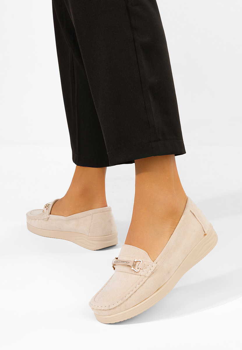 Дамски мокасини Esmiara бежов