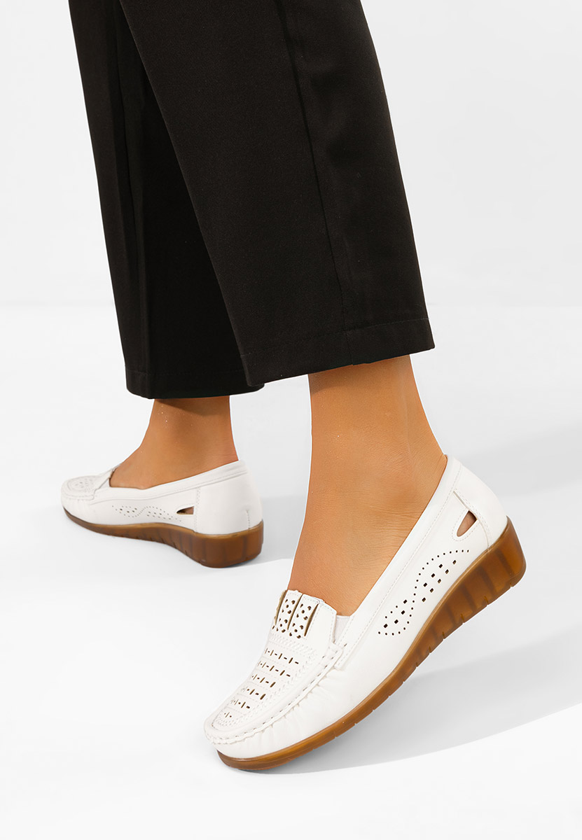 Дамски мокасини Genovia бели