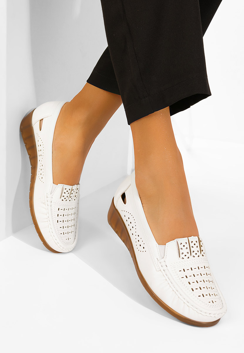 Дамски мокасини Genovia бели