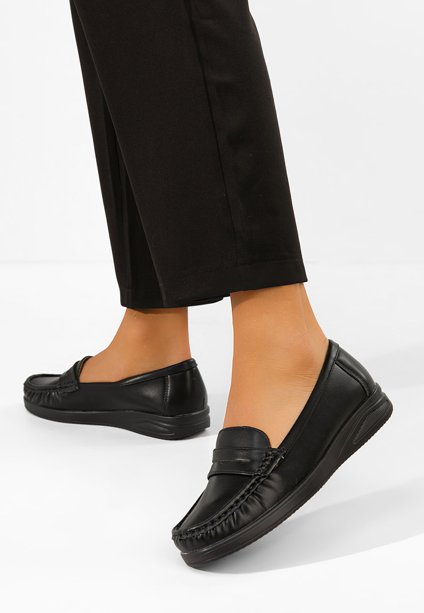 Дамски мокасини Elesya черни