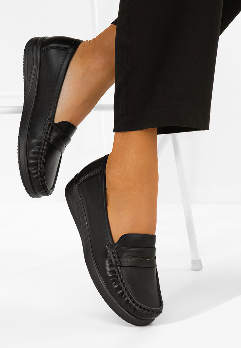 Дамски мокасини Elesya черни