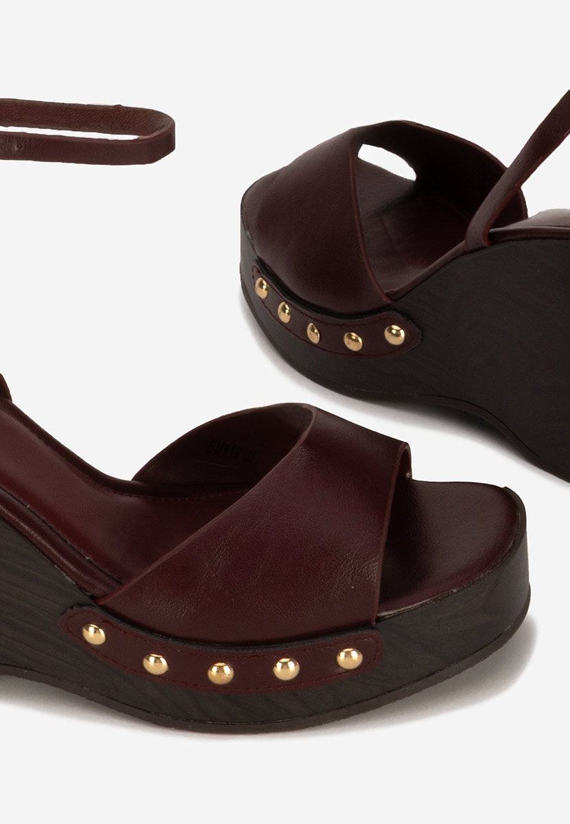 Сандали на платформа Mirya бордо