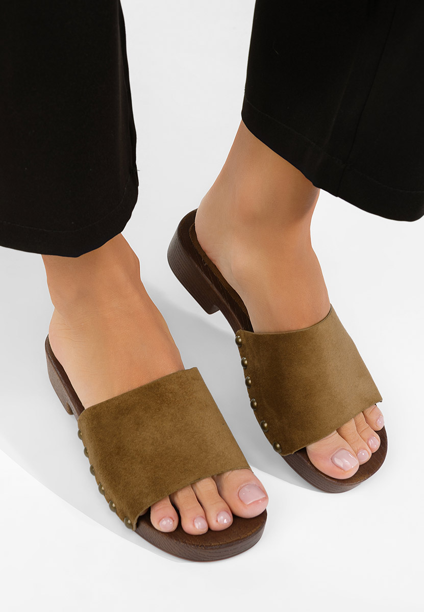 Дамски чехли Syndi кафяв