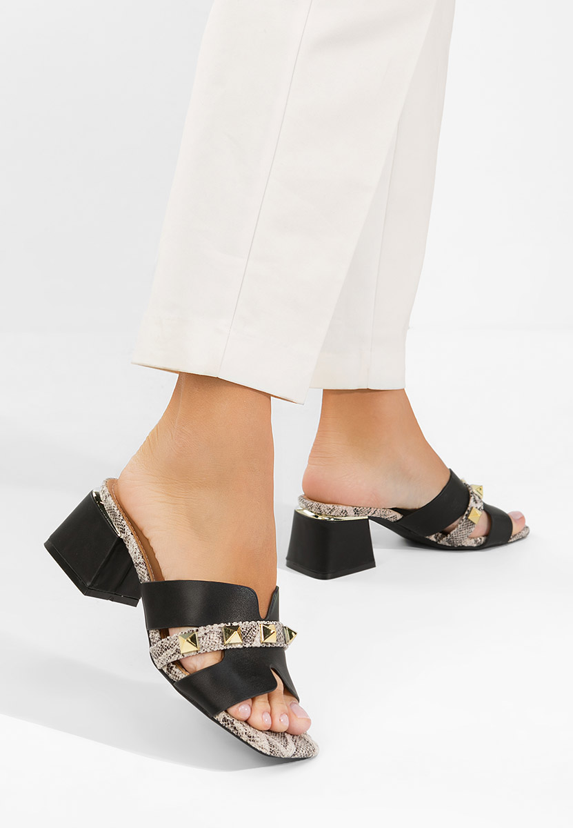 Чехли на ток Lekana черни