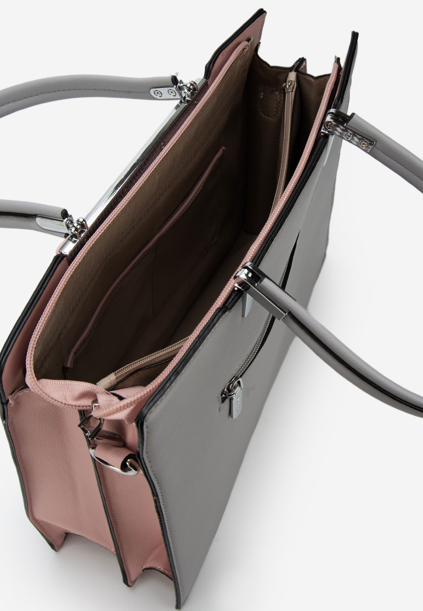 Дамски офис чанта Silvia Rosa 6921 сива