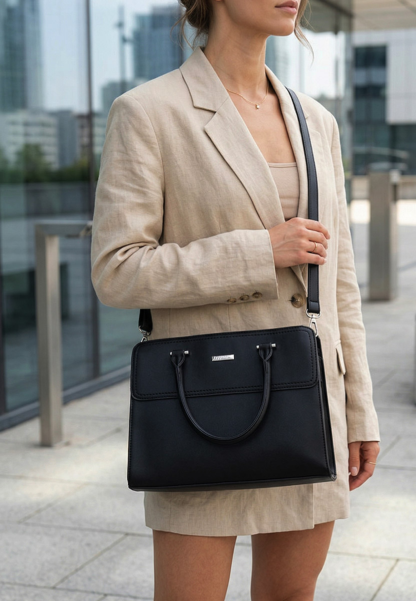 Дамски офис чанта Silvia Rosa 6793 черна