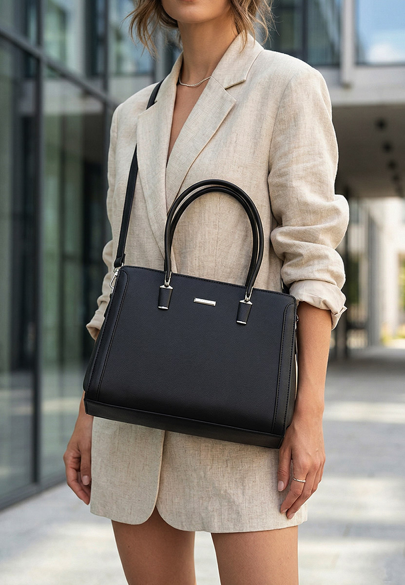 Дамски офис чанта Silvia Rosa 8171 черна