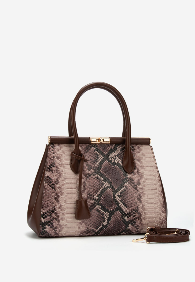 Дамски офис чанта Ozamia кафява