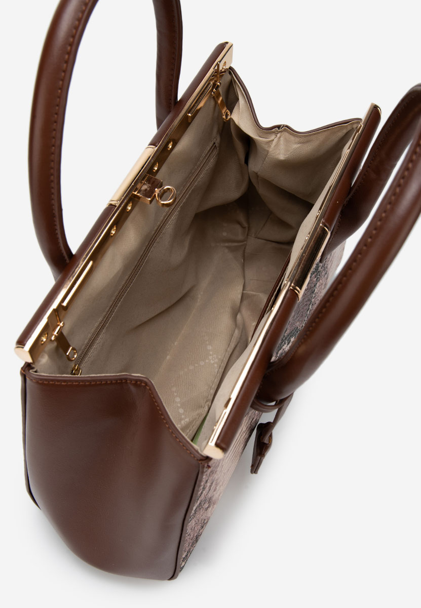 Дамски офис чанта Ozamia кафява